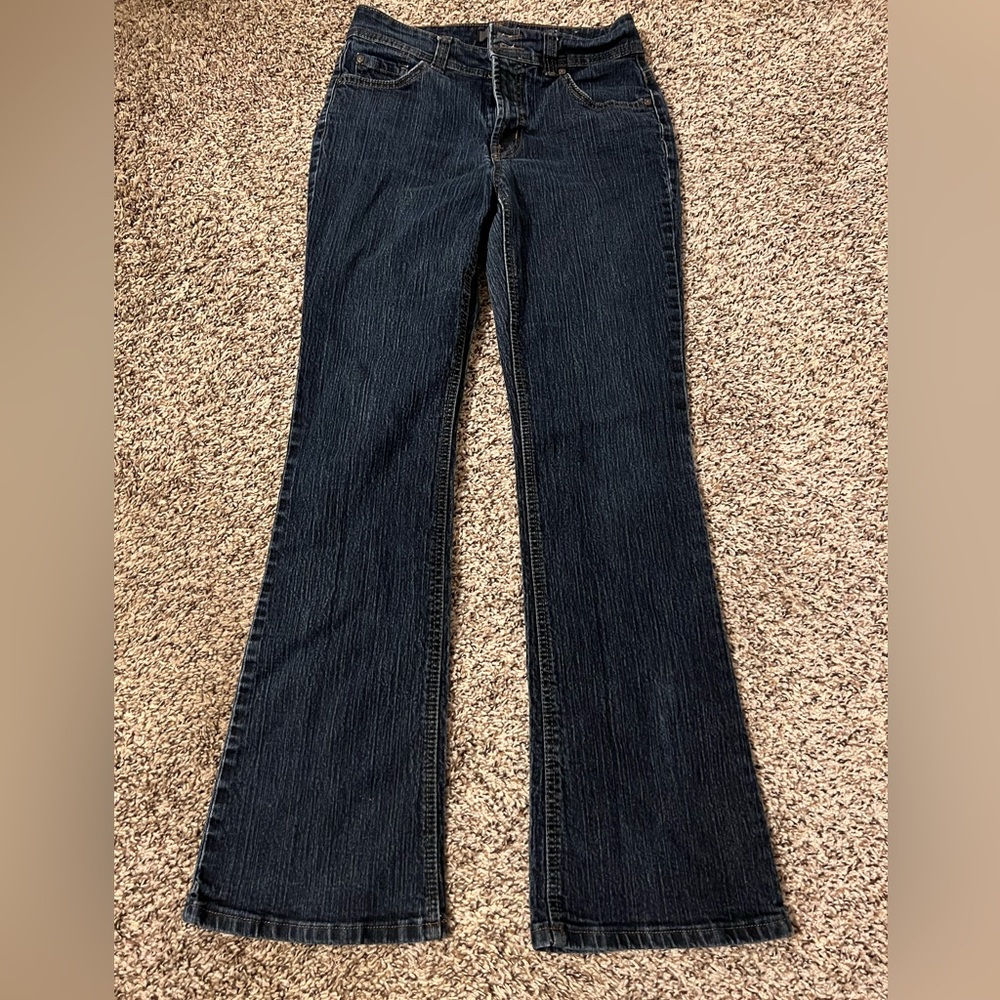 nine west, dark wash jeans, size 6, broken zipper